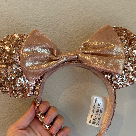 ORIGINAL ROSE GOLD MOUSE EAR HEADBAND - Picture 3 of 3